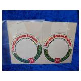 Two new old stock Christmas 7UP tags