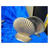Brass heavy shell bookends
