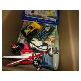 BOX OF VINTAGE TOYS AND MISC