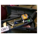 TOOLBOX FULL OF MUZZLELOADER SUPPLIES, BULLETS&MIS