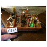 SMALL TACKLE BOX FULL FISHING GEAR