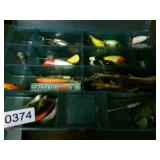 SMALL TACKLE BOX FULL FISHING GEAR