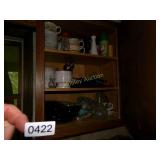 CABINET FULL OF ITEMS-GLASSWARE&MORE