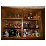 CABINET FULL OF ITEMS-GLASSWARE