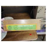 Vintage wood sketch box dovetails