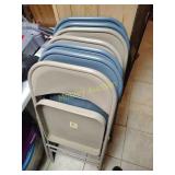7x metal folding chairs
