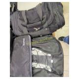 5 backpacks and duffle bags mixed
