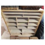 Handmade wooden shelf divider