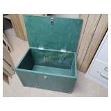 Hand built wooden trunk with lock