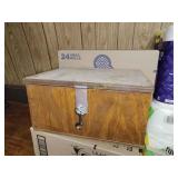 Hand built wooden trunk