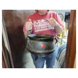 Antique heavy gate marked cauldron without a lid