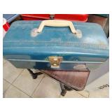 Vintage toolbox with hardware