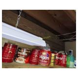 Top shelf and back room of all coffee cans of