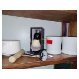 Shaving shelf of items