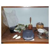 Silverware baby cup and more shelf full