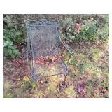 Wrought iron chair legs bent little