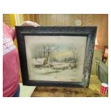Antique artwork with beautiful frame
