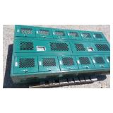 Green Metal Multi-Compartment Locker Unit