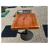 Solid Wood Slab Table w/ Pedestal Base