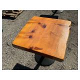 Solid Wood Slab Table w/ Pedestal Base