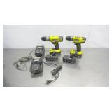 Ryobi Cordless Drills w/ Chargers & Batteries