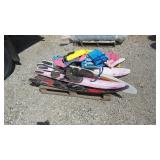 Pallet of Water Skis and Life Jackets