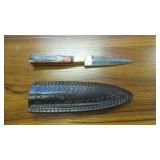 New Dagger Style Knife w/ Leather Sheath