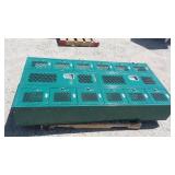 Green Metal Multi-Compartment Locker Unit