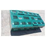 Green Metal Multi-Compartment Locker Unit