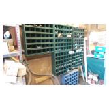 Hardware Bin Cabinets with Assorted Inventory