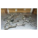 Assorted Locking C-Clamps & Vise Grips