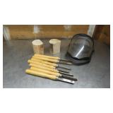 Wood Lathe Chisels & Face Shield