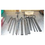 Assorted Blacksmith Tongs & Forging Tools