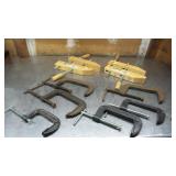 Assorted Wood & Metal C-Clamps