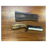 Handmade Fixed Blade Cleaver Knife & Sheath