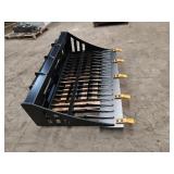 80" Skeleton Skid Steer Bucket w/ Teeth