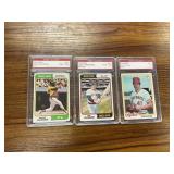 3 Graded Vintage Baseball Card Lot