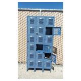 Medart 18-Door Steel Locker Bank