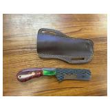 Hand Forged Mini Cleaver Knife & Sheath 7.5"