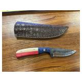 Hand Forged Hunting Knife w/ Texas Flag Handle She
