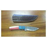 Damascus Texas Fixed Blade Knife
