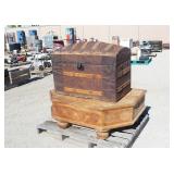 Decorative Trunk & Carved Wood Blanket Chest Lot