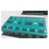 Green Metal Multi-Compartment Locker Unit