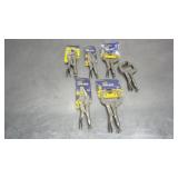 Lot of 5 Irwin Vise-Grip Locking Pliers & C-Clamps