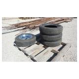Trailer Tires & Chrome Wheel Lot