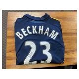 David Beckham Signed LA Galaxy Jersey L