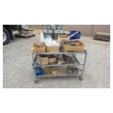 Rolling Tool Cart with Assorted Hand Tools