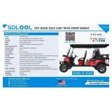 Blue SDLOOL GC42S 6-Passenger Off-Road Golf Cart