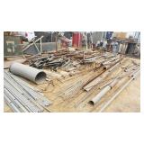 Assorted Steel Beams, Tubing, Pipe & Scrap