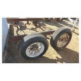 Tandem Axle Trailer Frame with Wheels